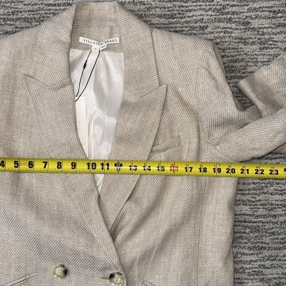 NWT Veronica Beard PARINETI DICKEY Linen 
JACKET Color STONE Size 10 Tan - Picture 9 of 15